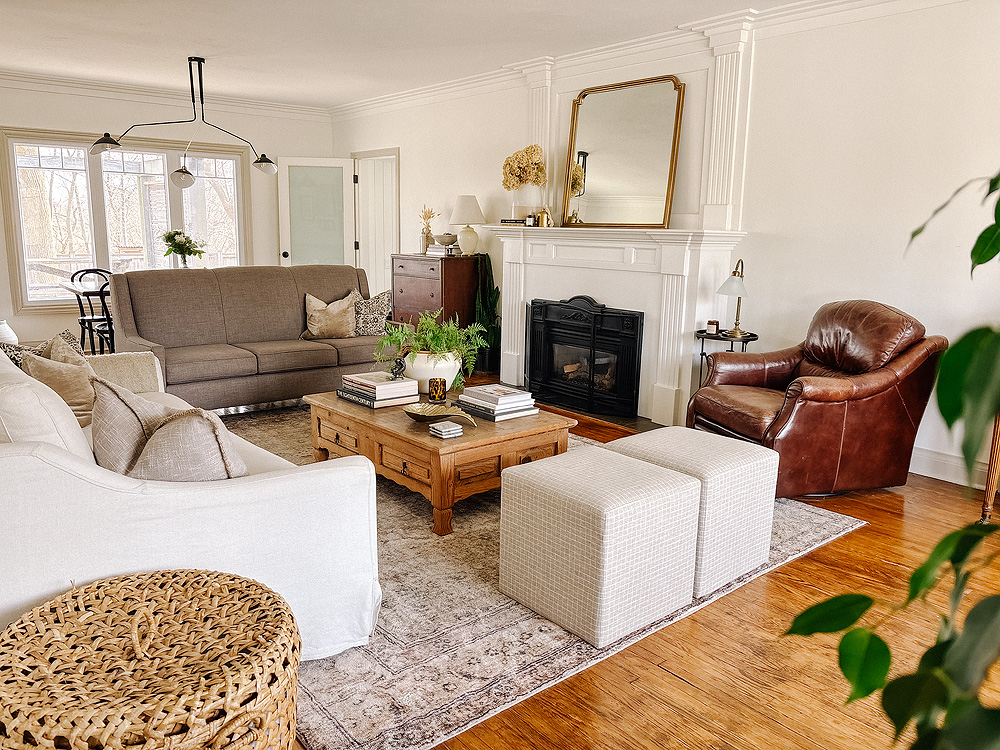 When you walk in the front door you'll see to your right a large open concept room with the living r ...