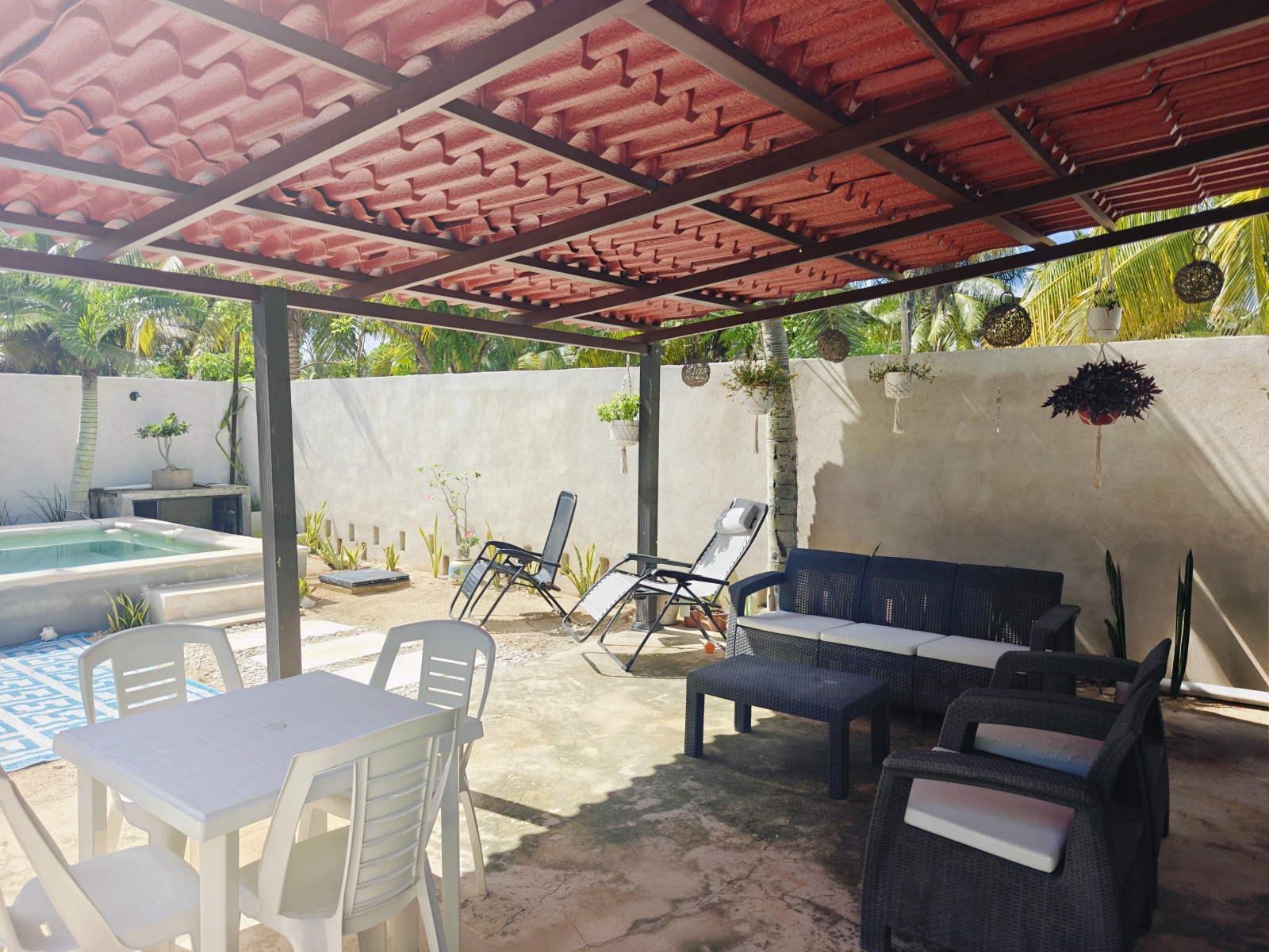 Mooi strandhuis in Yucatan, op steenworp afstand van het strand. Vrede en rust, Cenotes, Merida