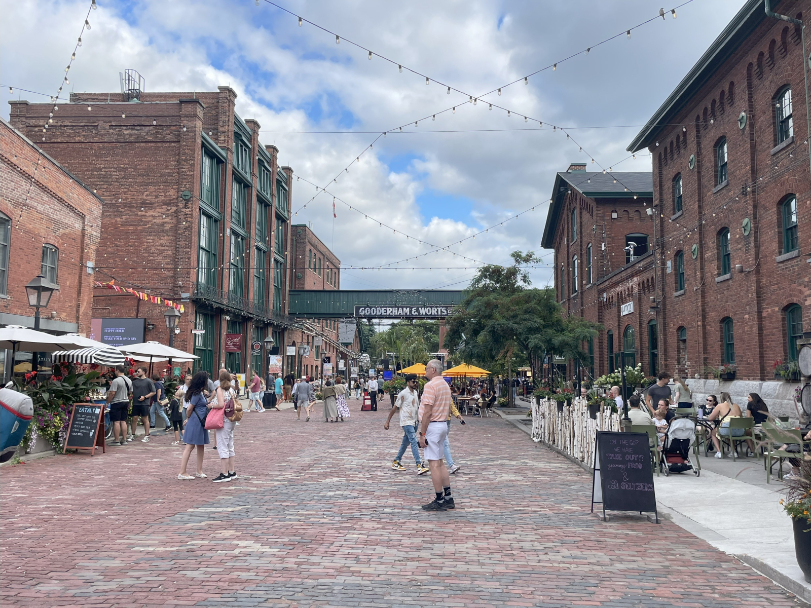 Historic Distillery District with shops, cafe's, galleries and special events. 30-40 min walk.