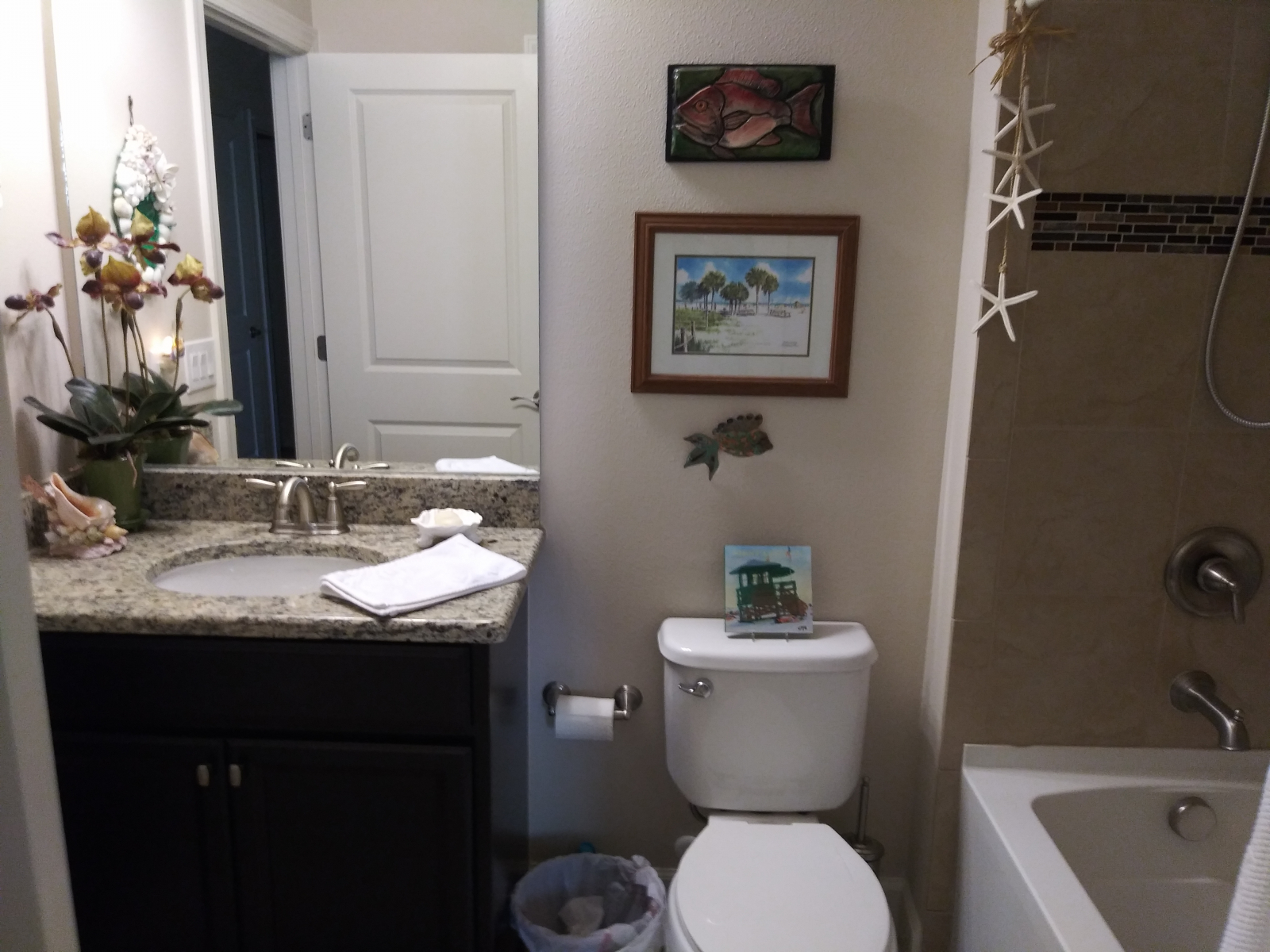 Bath with combo tub/shower