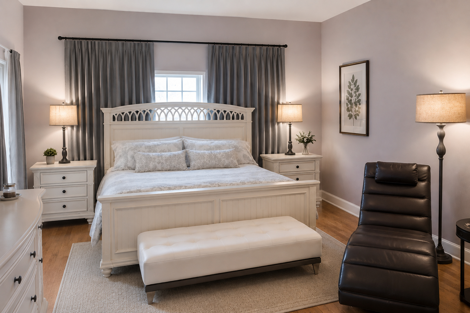 Nuestro espacioso dormitorio principal es un refugio tranquilo con una cómoda cama king size, techos abovedados y abundante luz natural. Es un lugar relajante para recargar energías después de un día en la playa, explorando St. Augustine o tumbándose junto a la piscina.