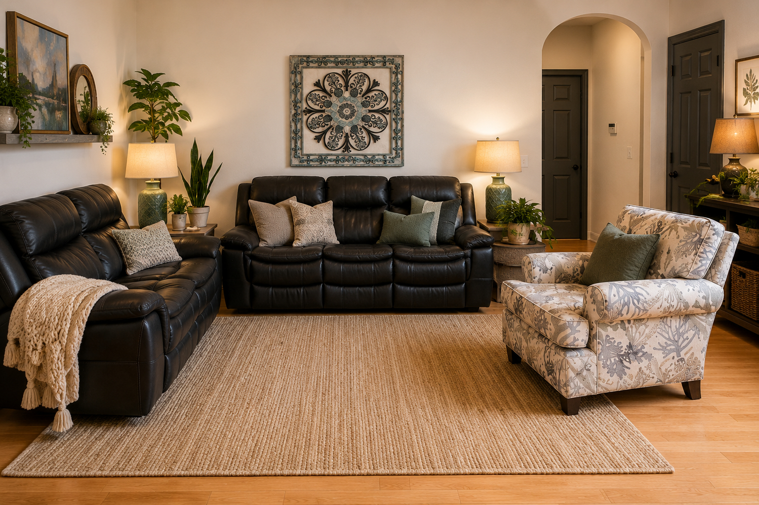 Nuestra acogedora sala familiar es donde solemos reunirnos para relajarnos y ver la tele. Con asientos cómodos y mucho espacio para estirarse, es el lugar perfecto para noches de cine, ponerse al día con tus series favoritas o relajarte tras un día explorando.