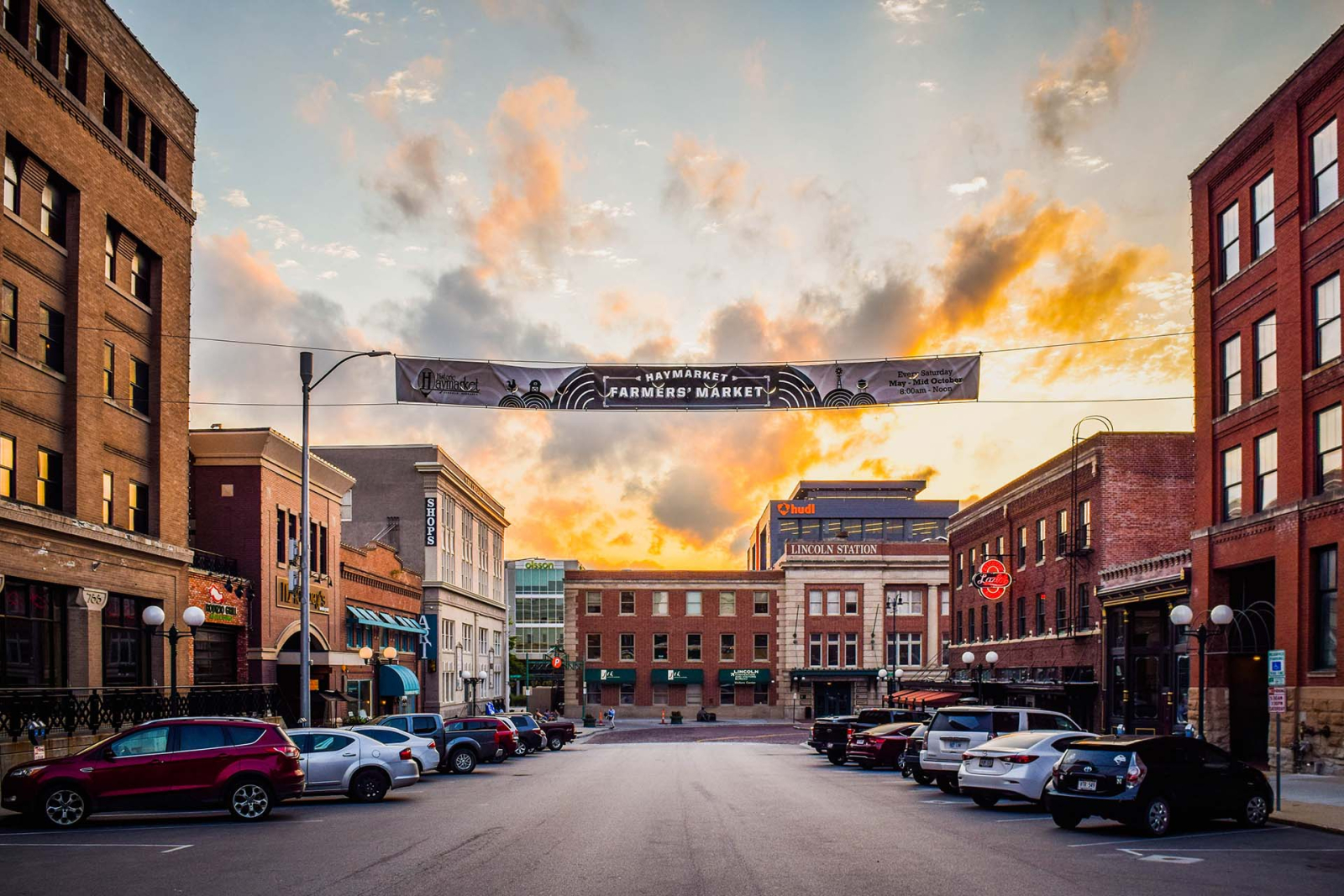Historic Haymarket district downtown - local shops, restaurants, and bars
Vibrant farmers market on ...