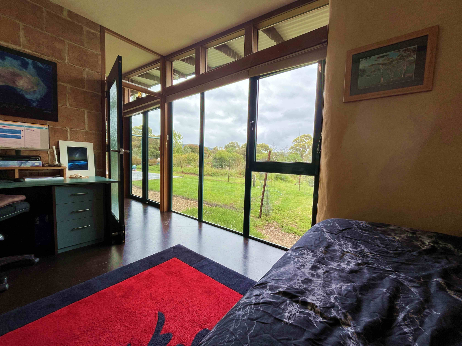 Bedroom  three also has a good desk and work station