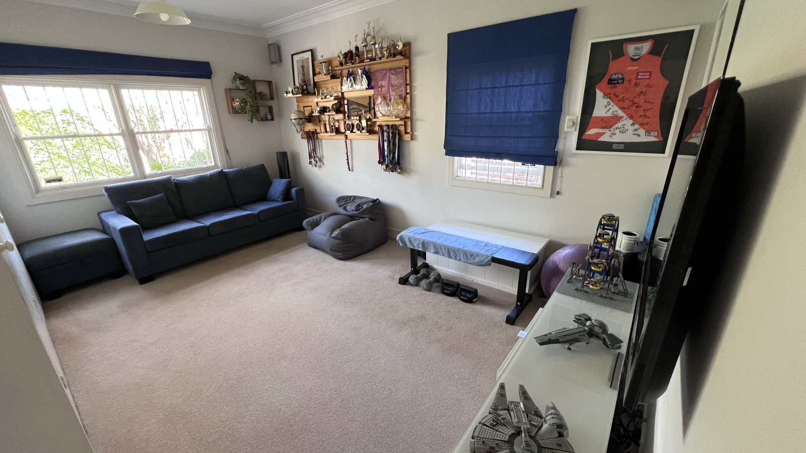 Large playroom stocked with games/Lego/video games