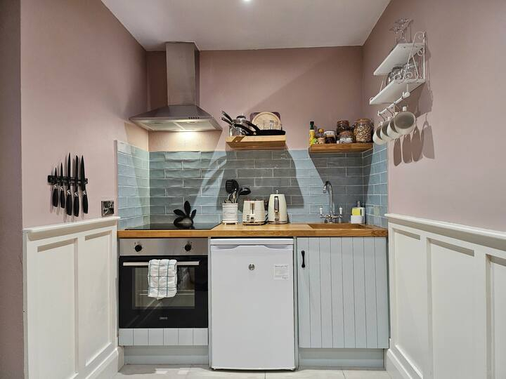 Cuisine cachette balayée par le vent