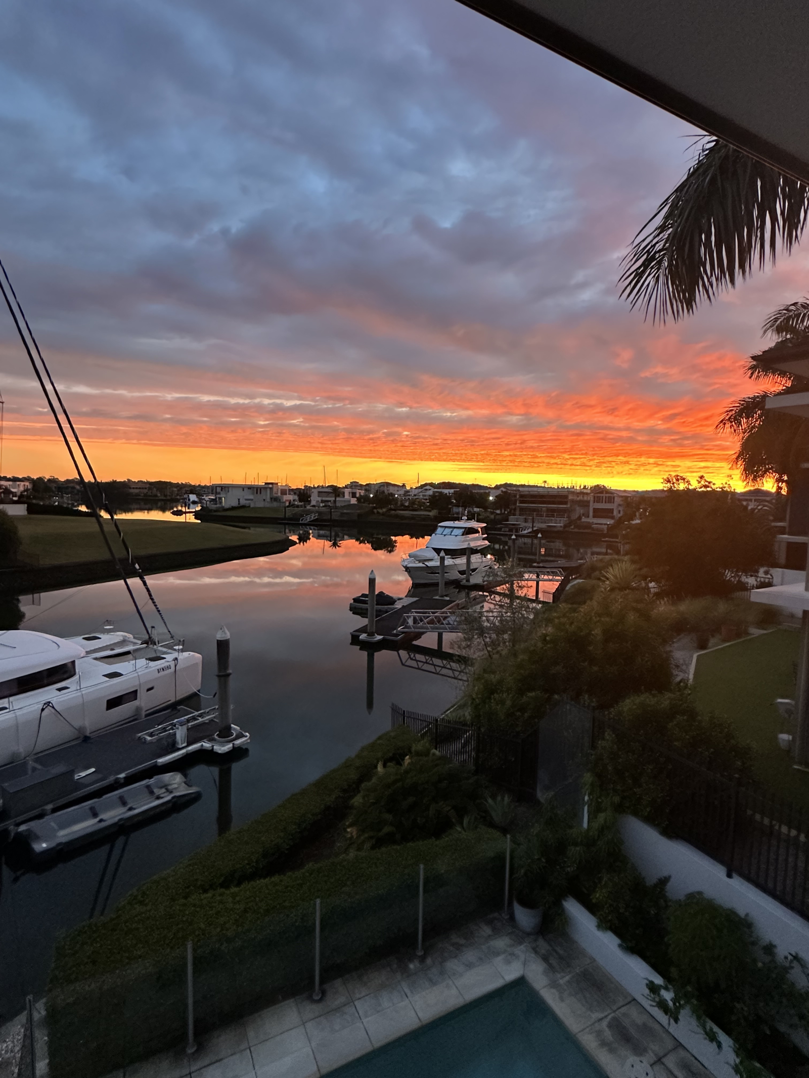Modern waterfront home in a secure golfing estate.