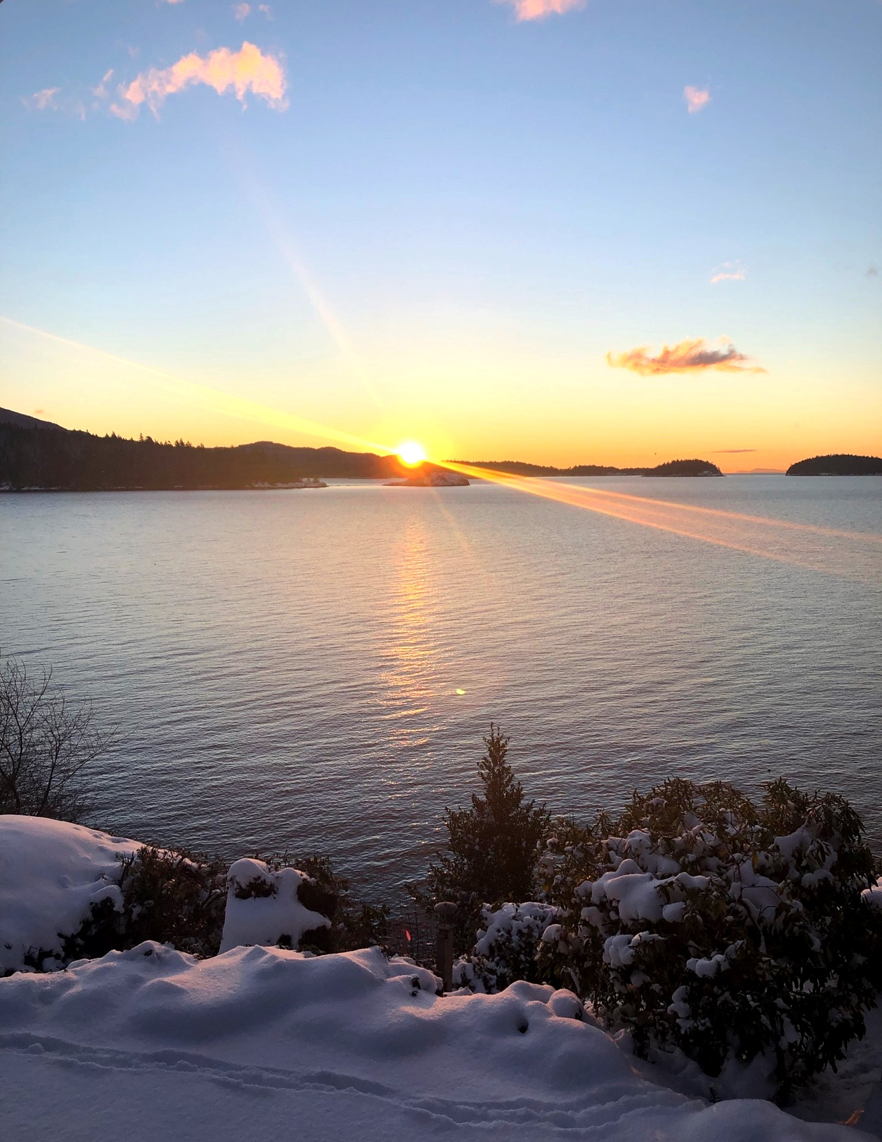 Lever du soleil d'hiver.