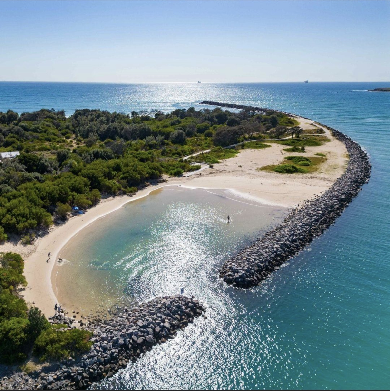 A favourite and safe swimming area close by.