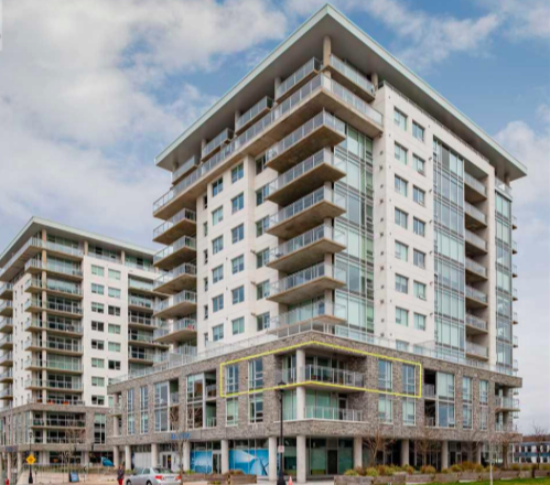 La nôtre est l’unité d’angle au 3e étage, délimitée en jaune.