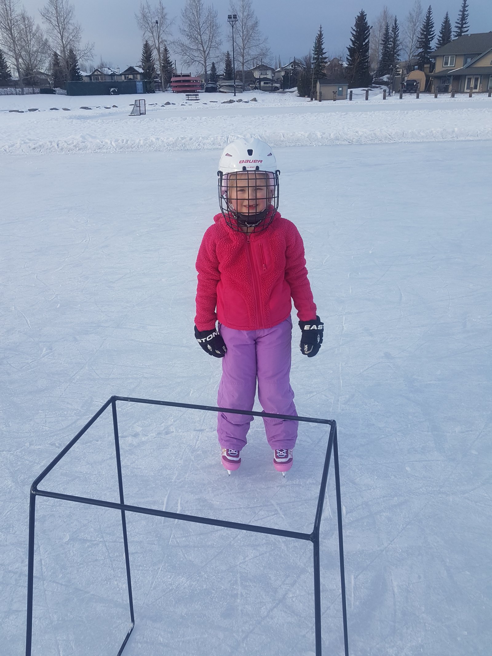 Learning to skate at our community lake