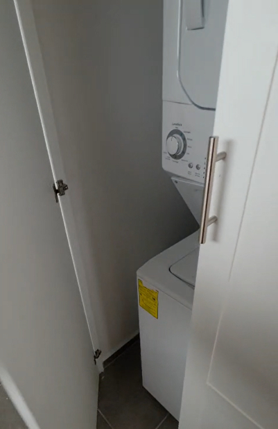 Stack washer and dryer