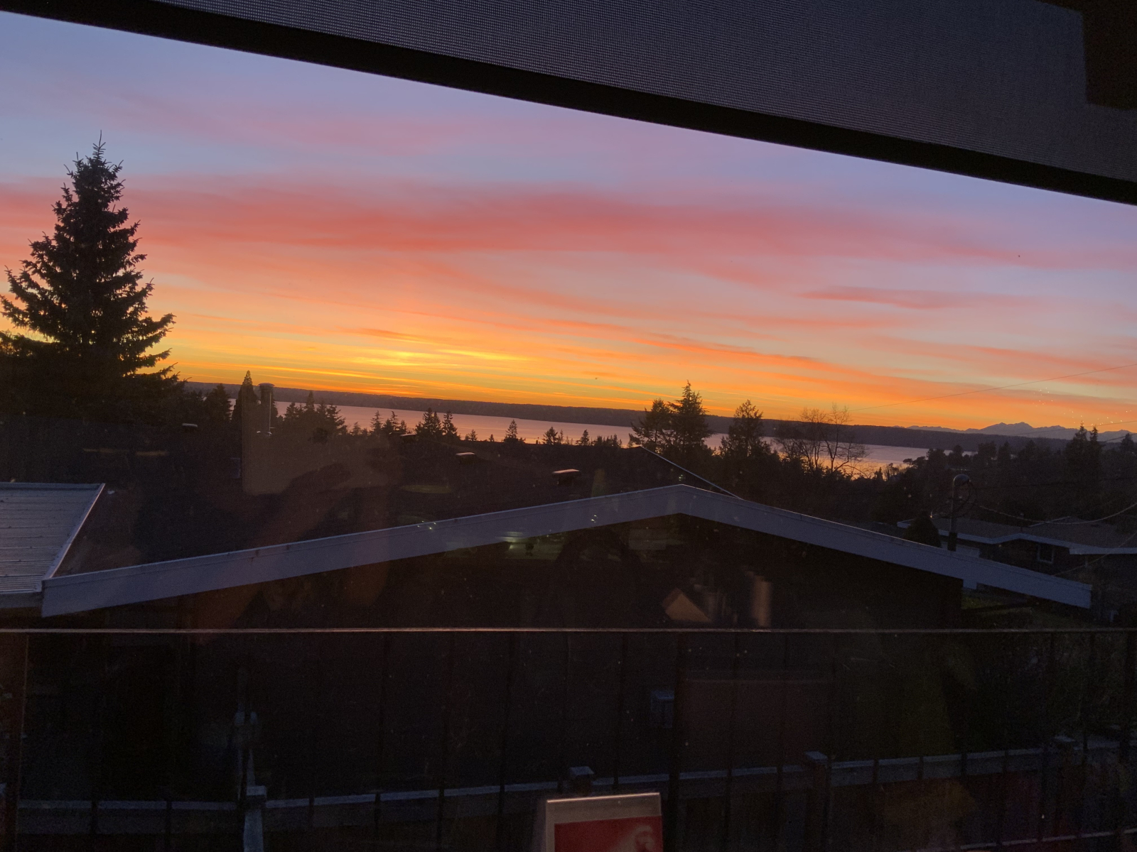 Western facing view from our deck. Our living /dining room windows feature this view. Partial view f ...