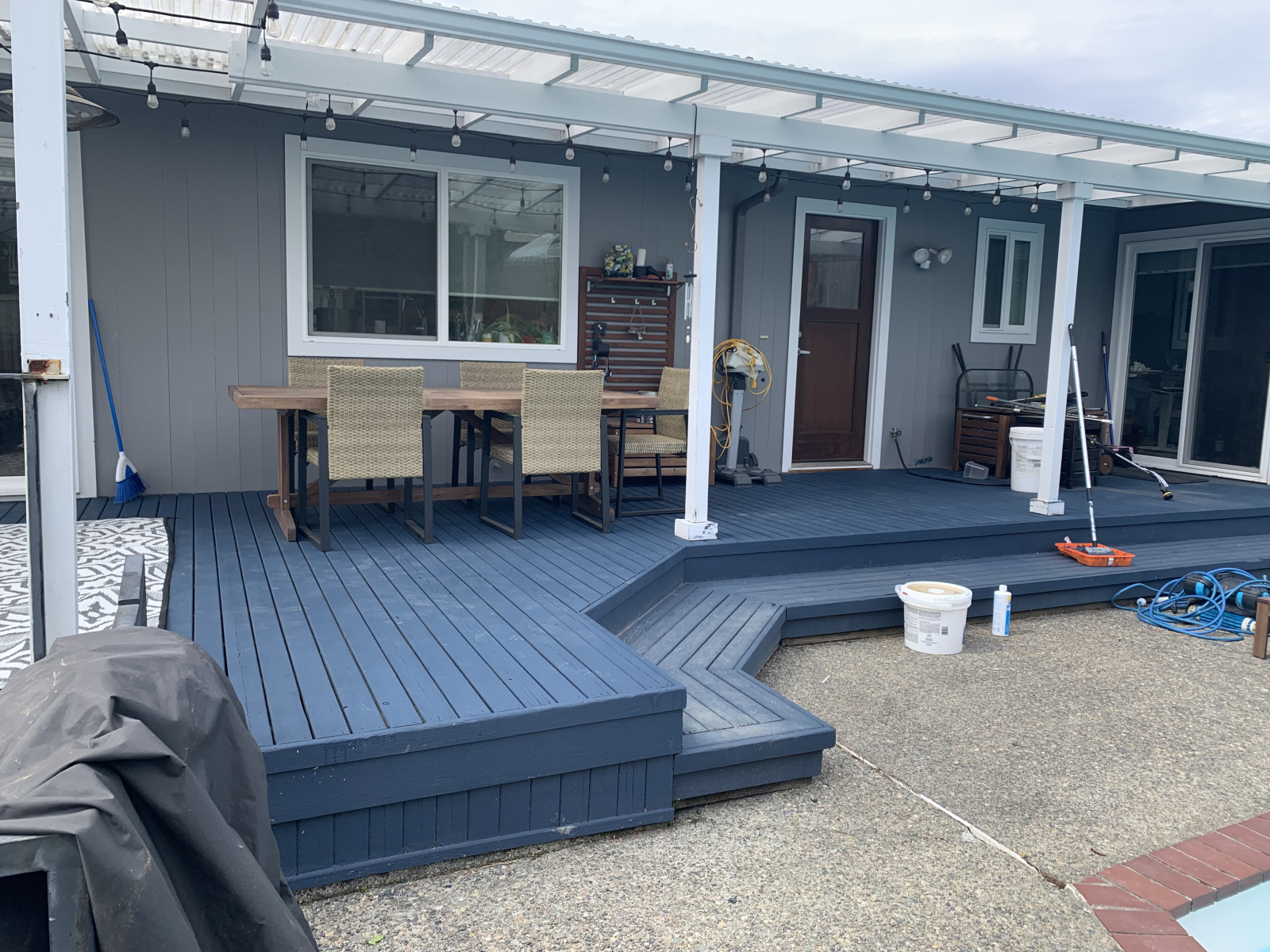 deck off of the house