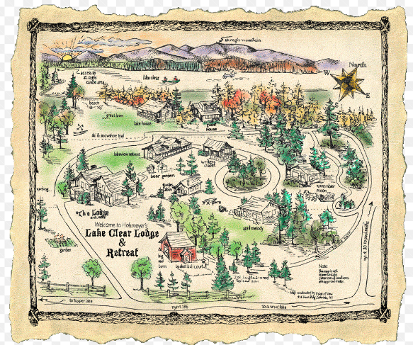 Piccolo resort degli Adirondack, sul lago e sui sentieri