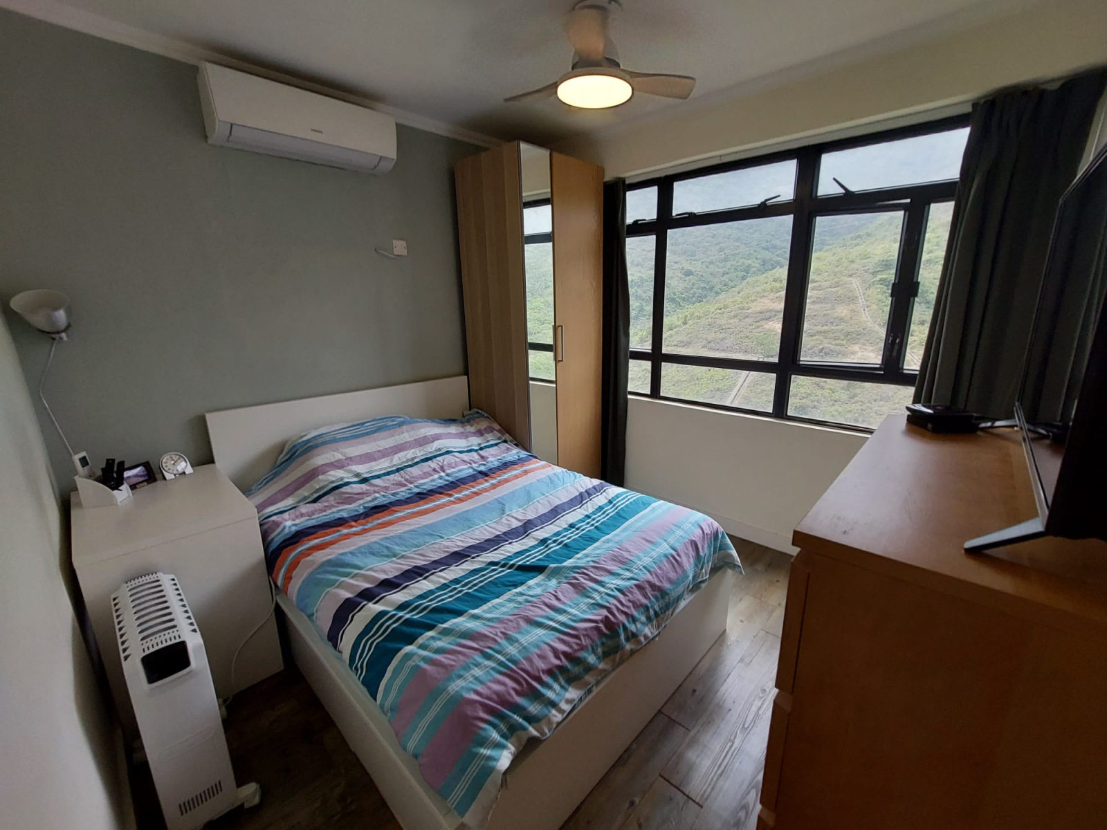 Comfortable double bed with plenty of storage