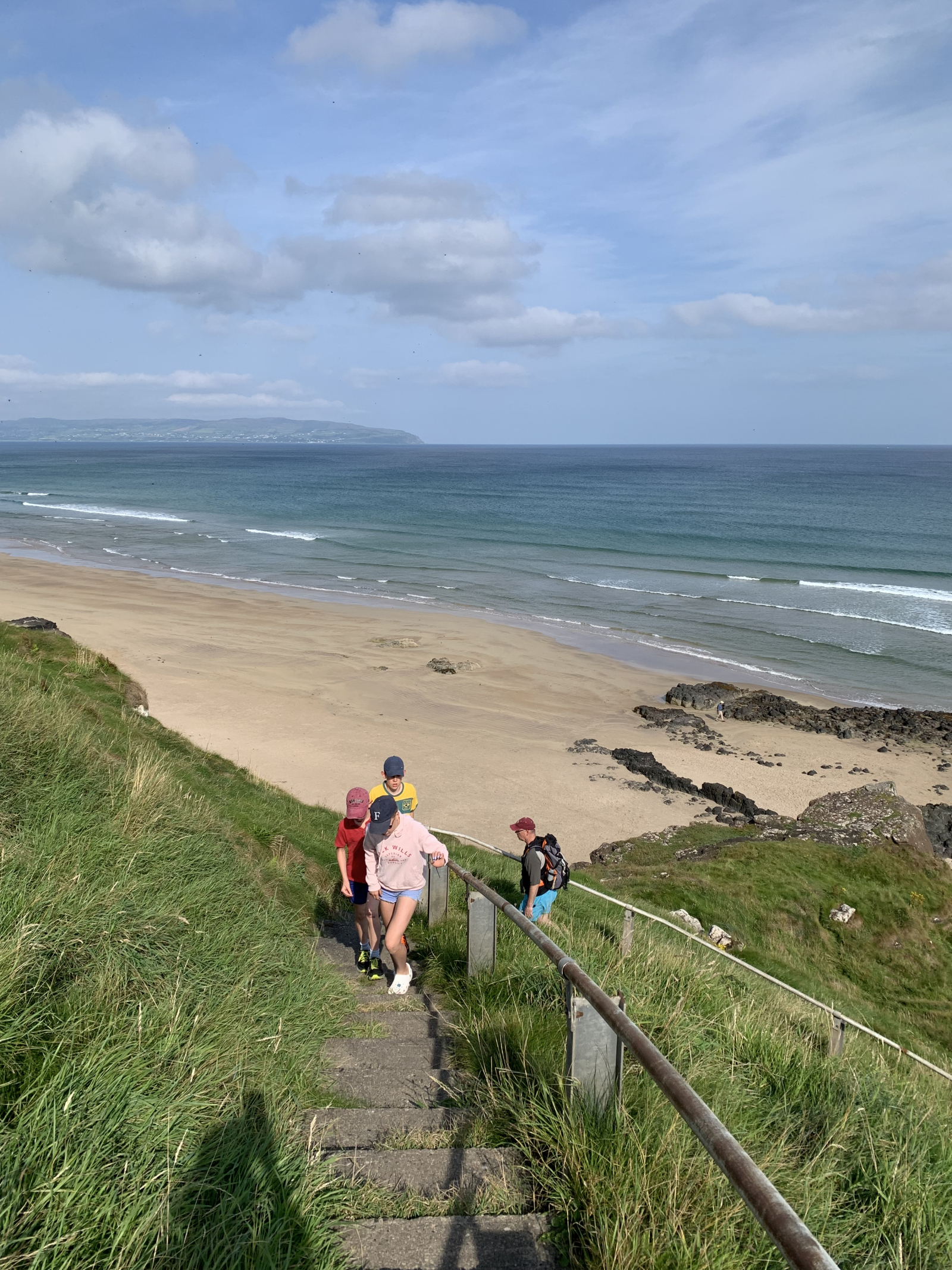 Lopen vanaf een deel van Castlerock Beach