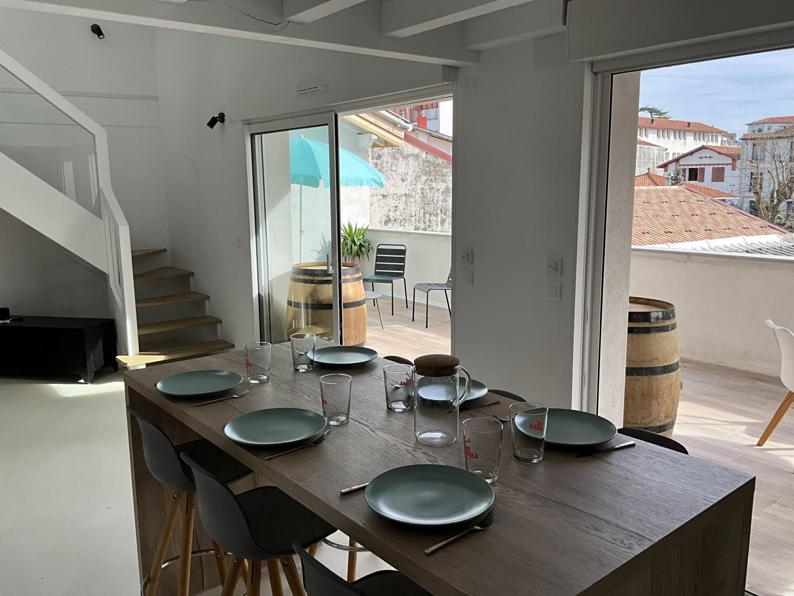 Basque Duplex Loft 85m² Hendaye - Terrace 36m² - Air conditioning - Outdoor kitchen