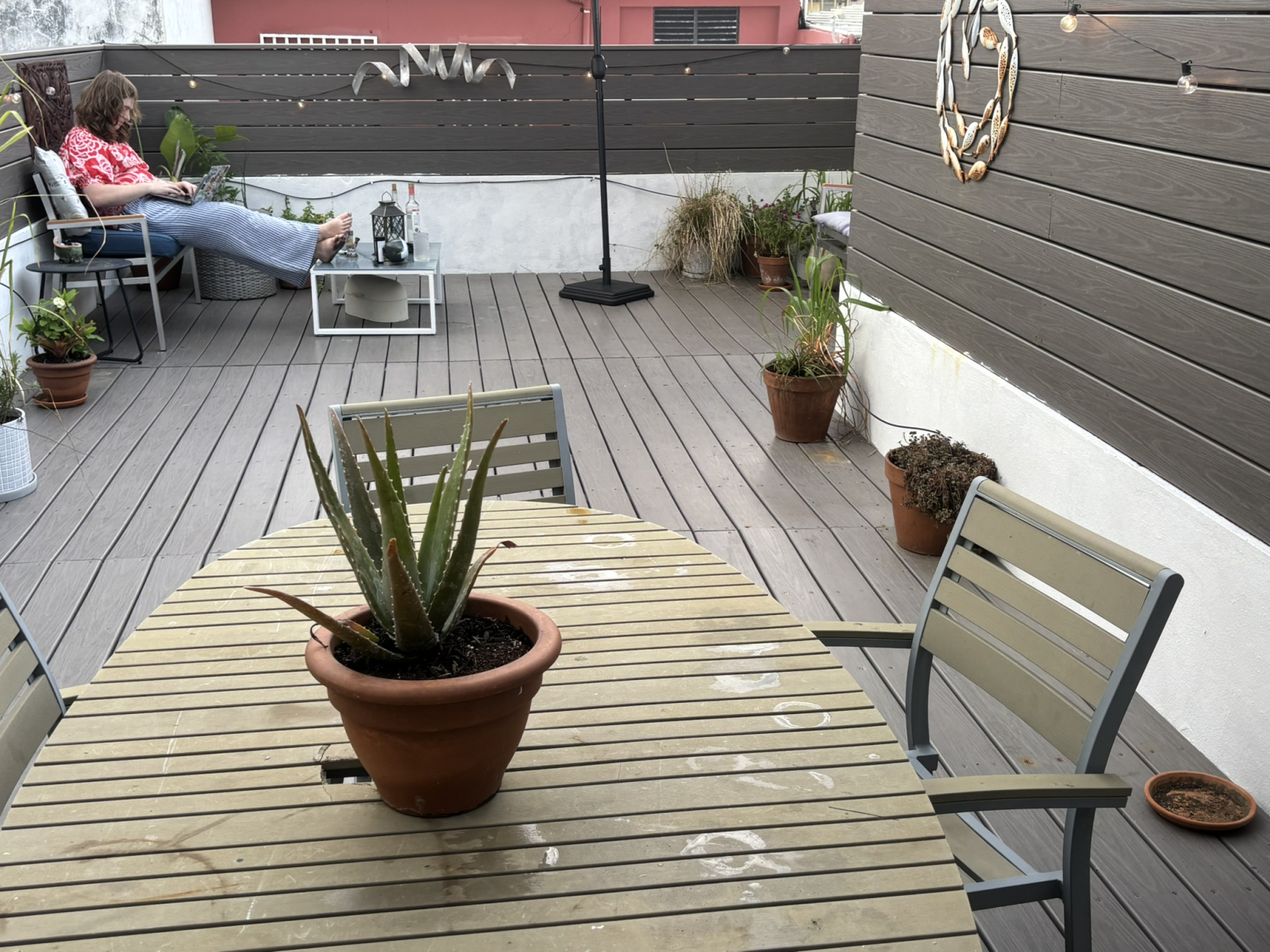Tropisch dak Leven In het Hart van Oud San Juan
