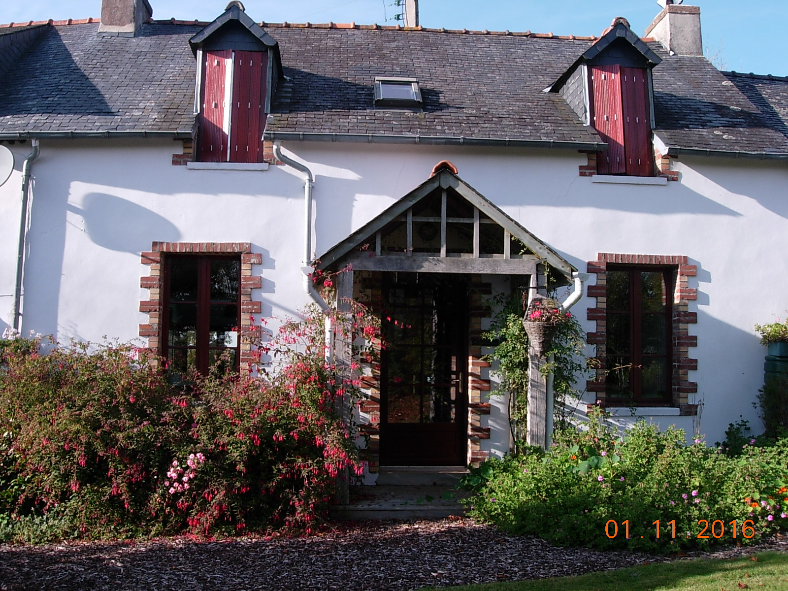 Old farmhouse in rural area of Finistère in Brittany