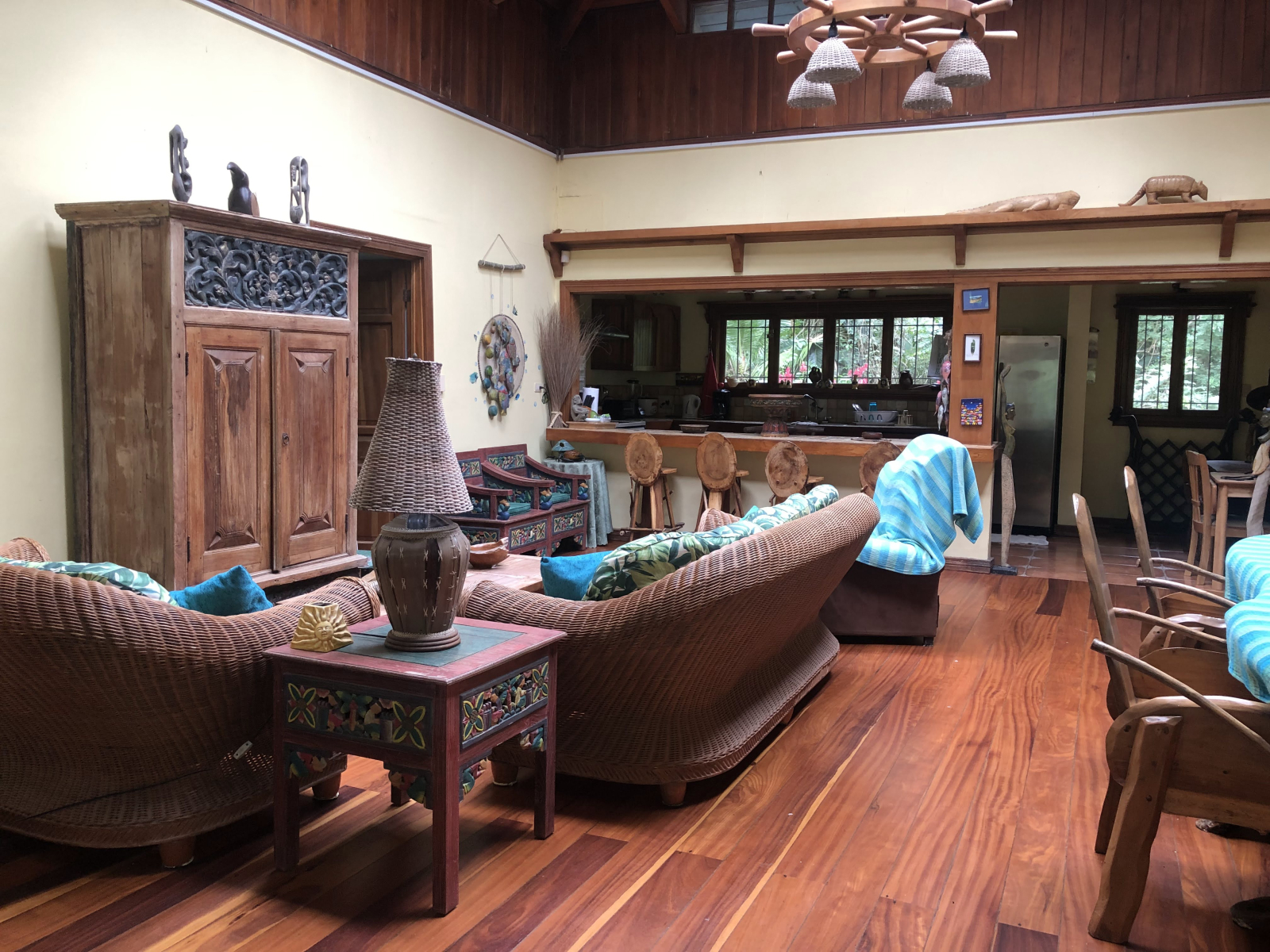 Beach house in the jungle of the Caribbean coast of Costa Rica