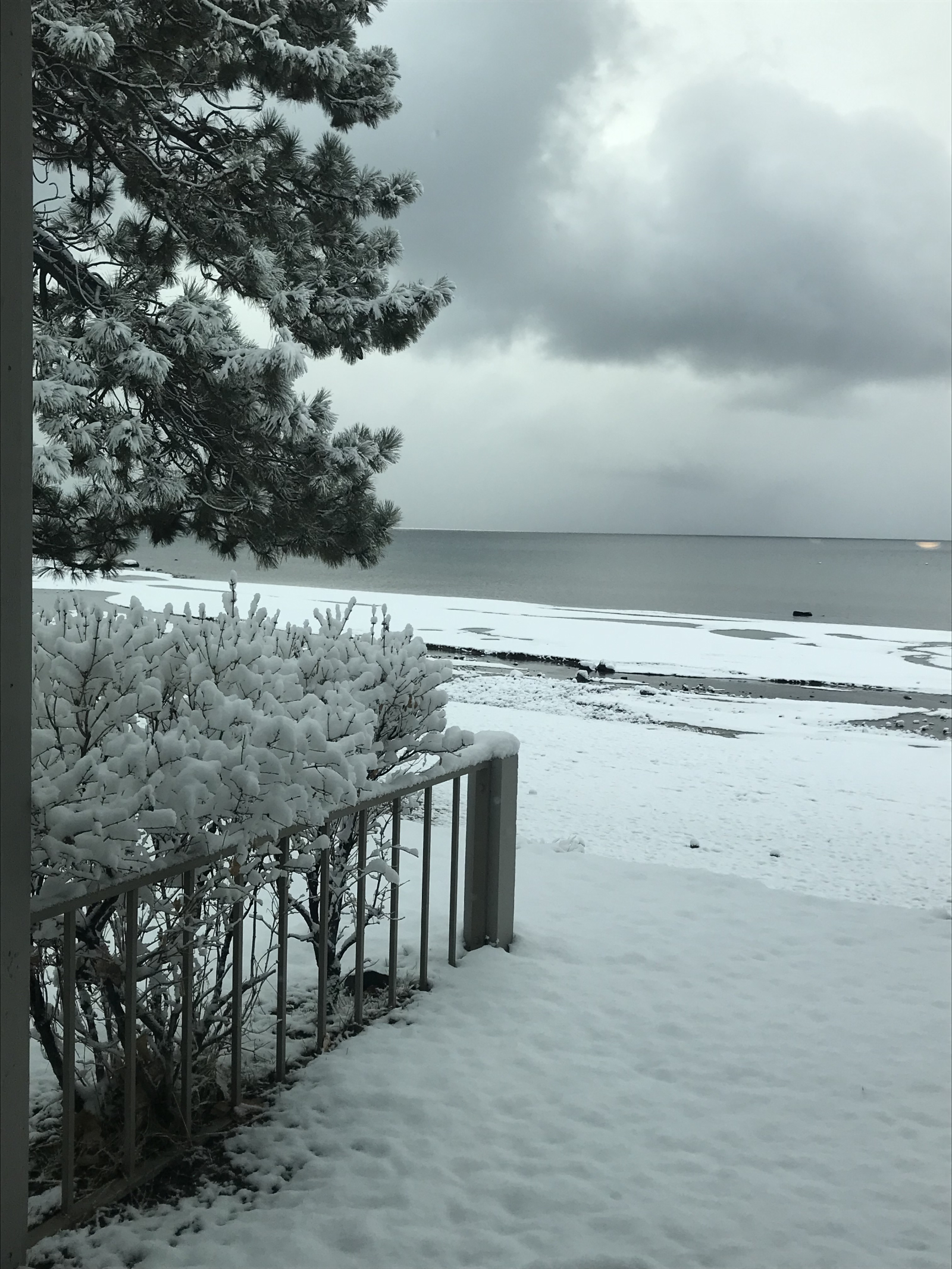 Perfetta fuga al lago Tahoe, proprio sulla spiaggia.