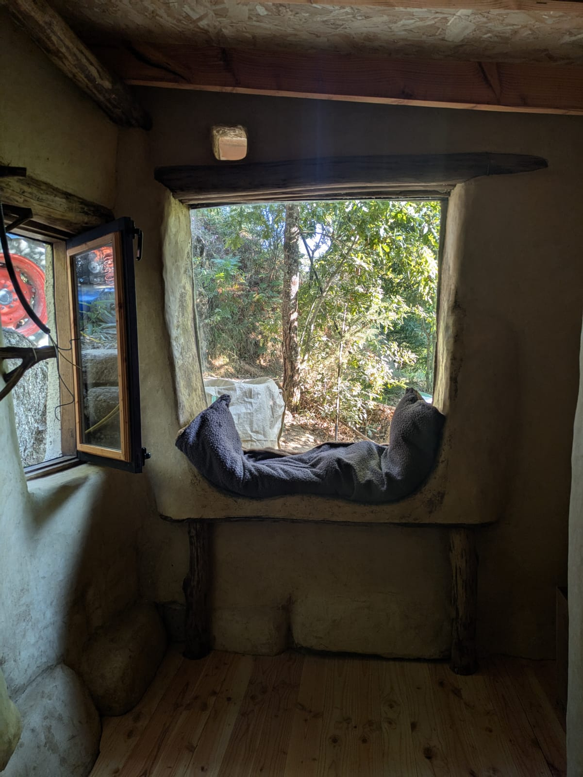 Eco-huis genesteld tussen de bomen