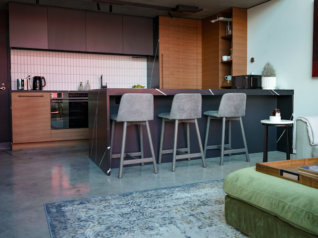 Loft arquitectónico de dos plantas con oasis en la azotea junto a la isla Granville