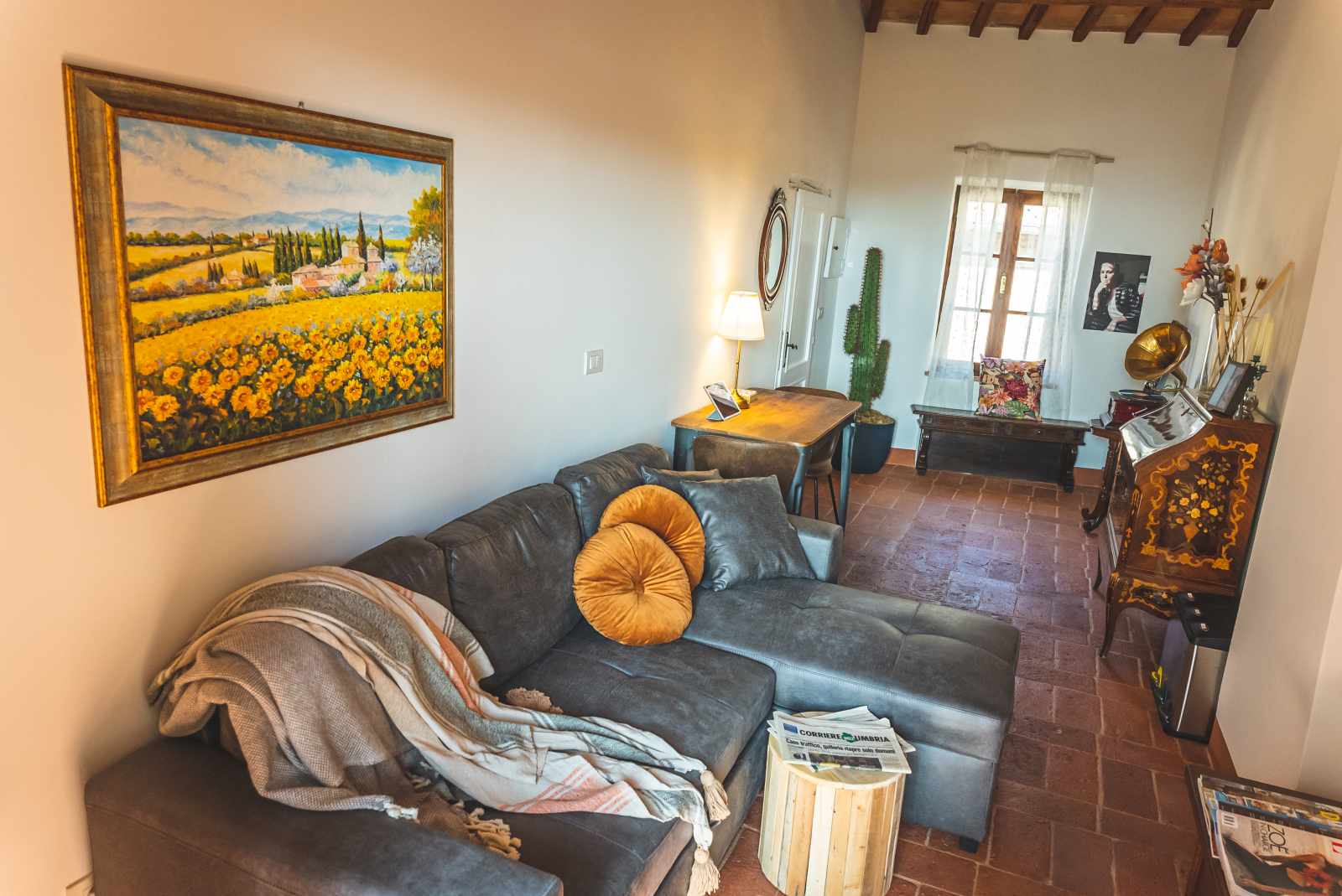 Historisch huis met uitzicht op het Toscaanse platteland