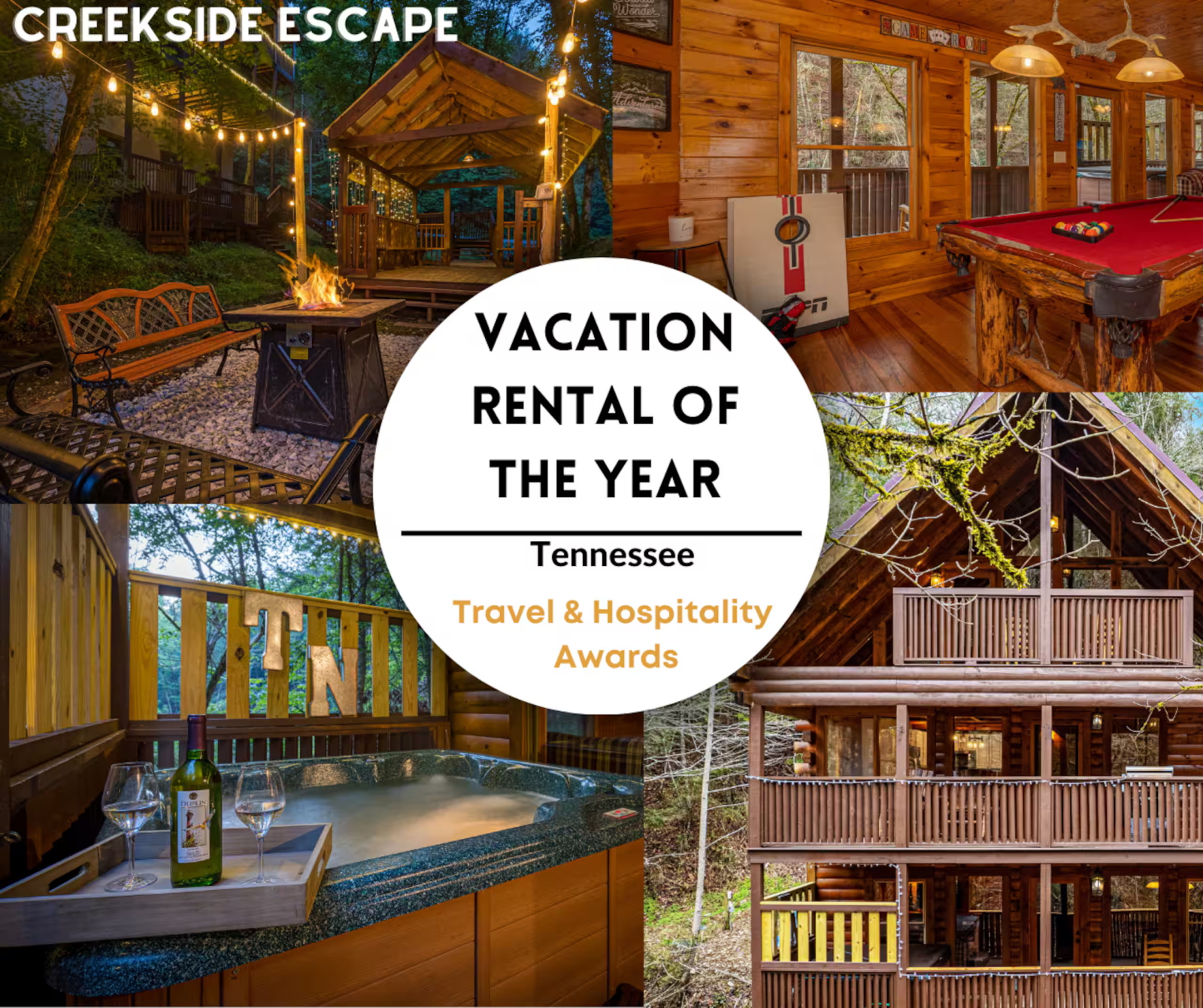 Cabaña privada Creek | Jacuzzi | Sala de Juegos | Cerca de Dollywood ⭐