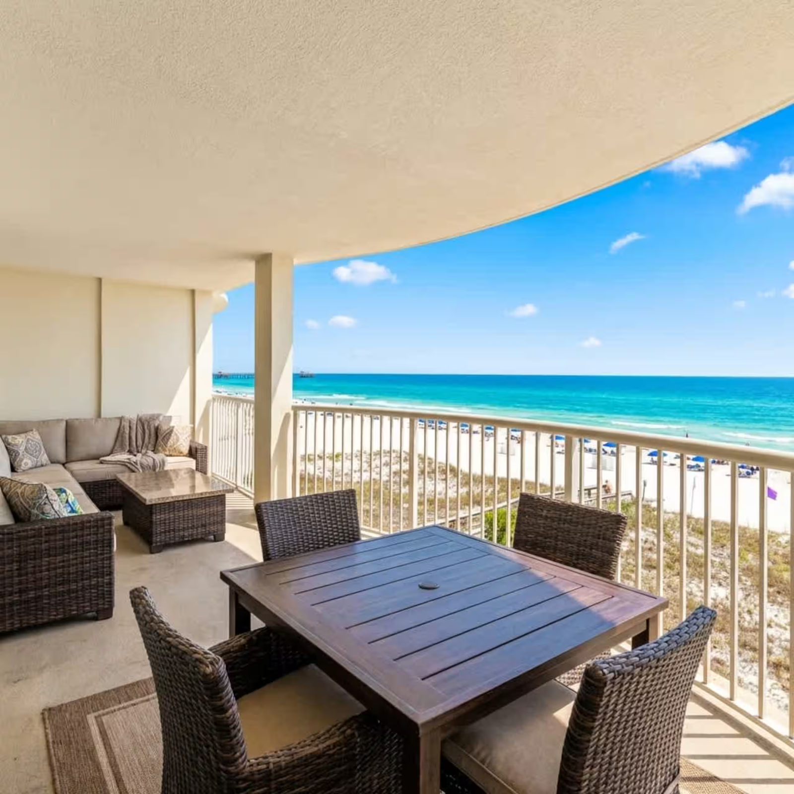 Direct Beachfront • Massive Balcony • Pool & Spa