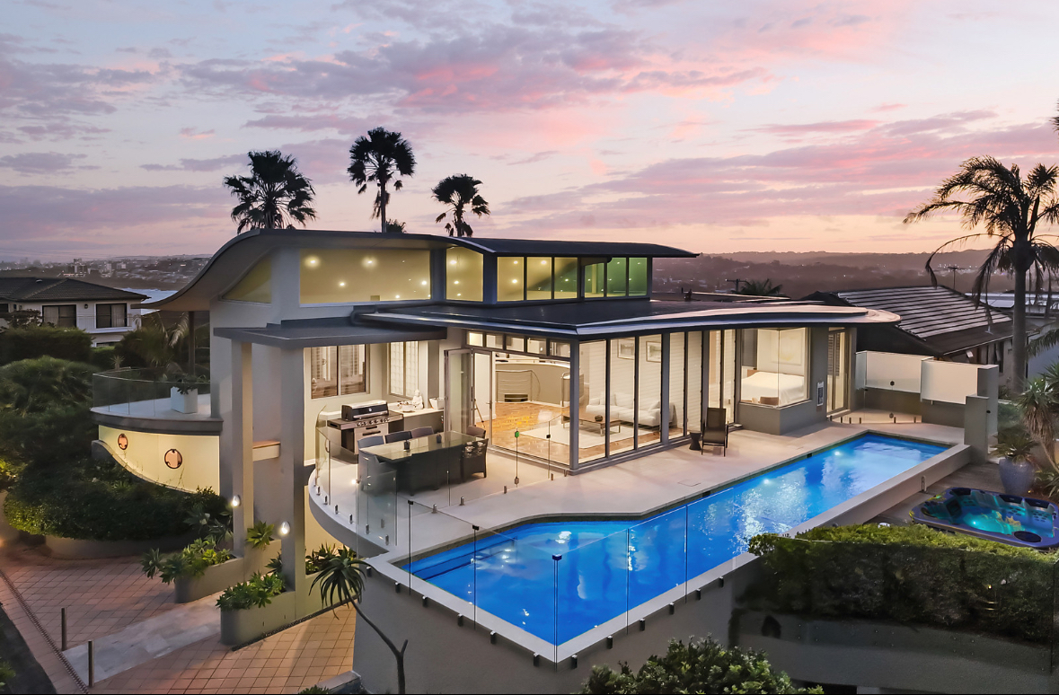 Maison de plage de luxe avec vue panoramique sur l’océan