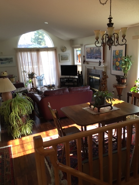 Bungalow facing Whitemud Creek ravine.