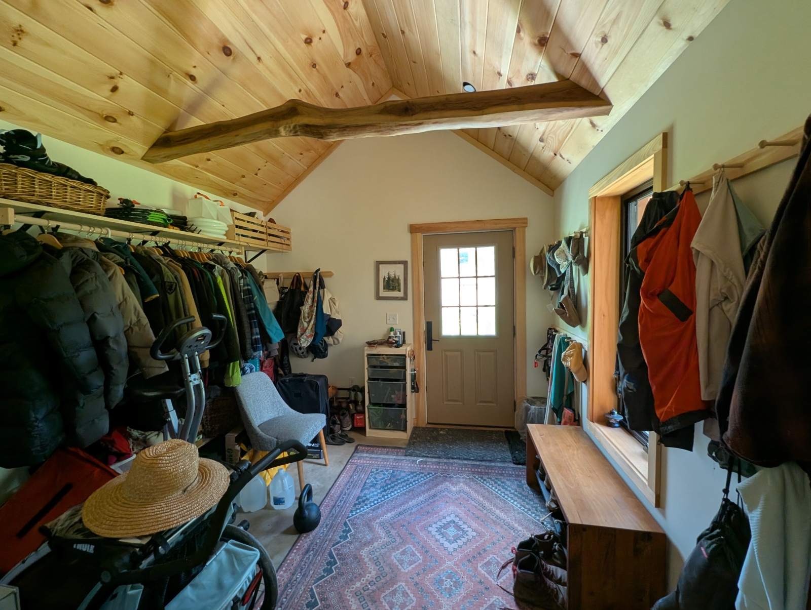 Spacious mudroom