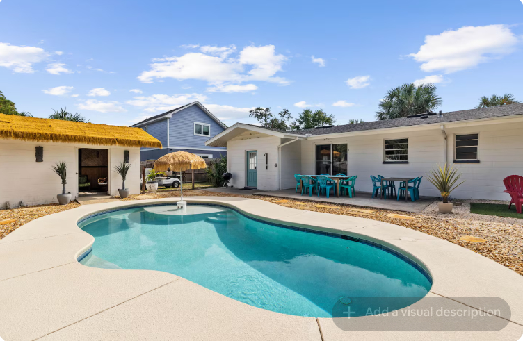 Perfect Beach House. Big yard with a Pool. Tiki Theme. House Panama City Beach FL United States