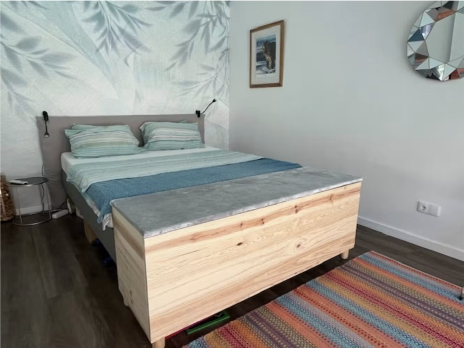 Queen sized bed