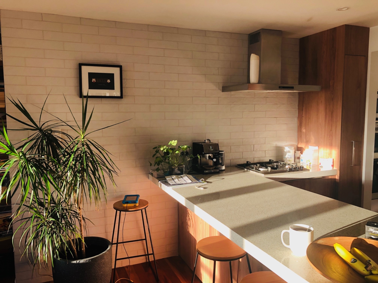 Open-plan fully equipped kitchen