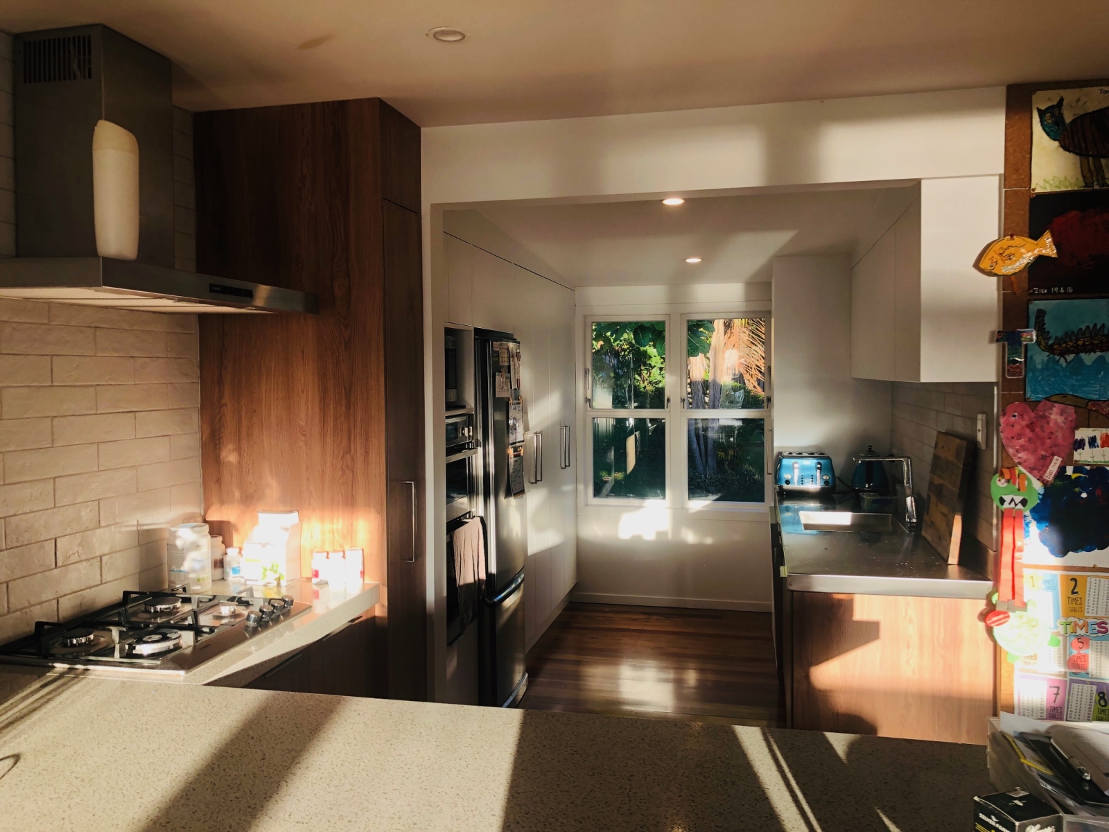 Open-plan fully equipped kitchen