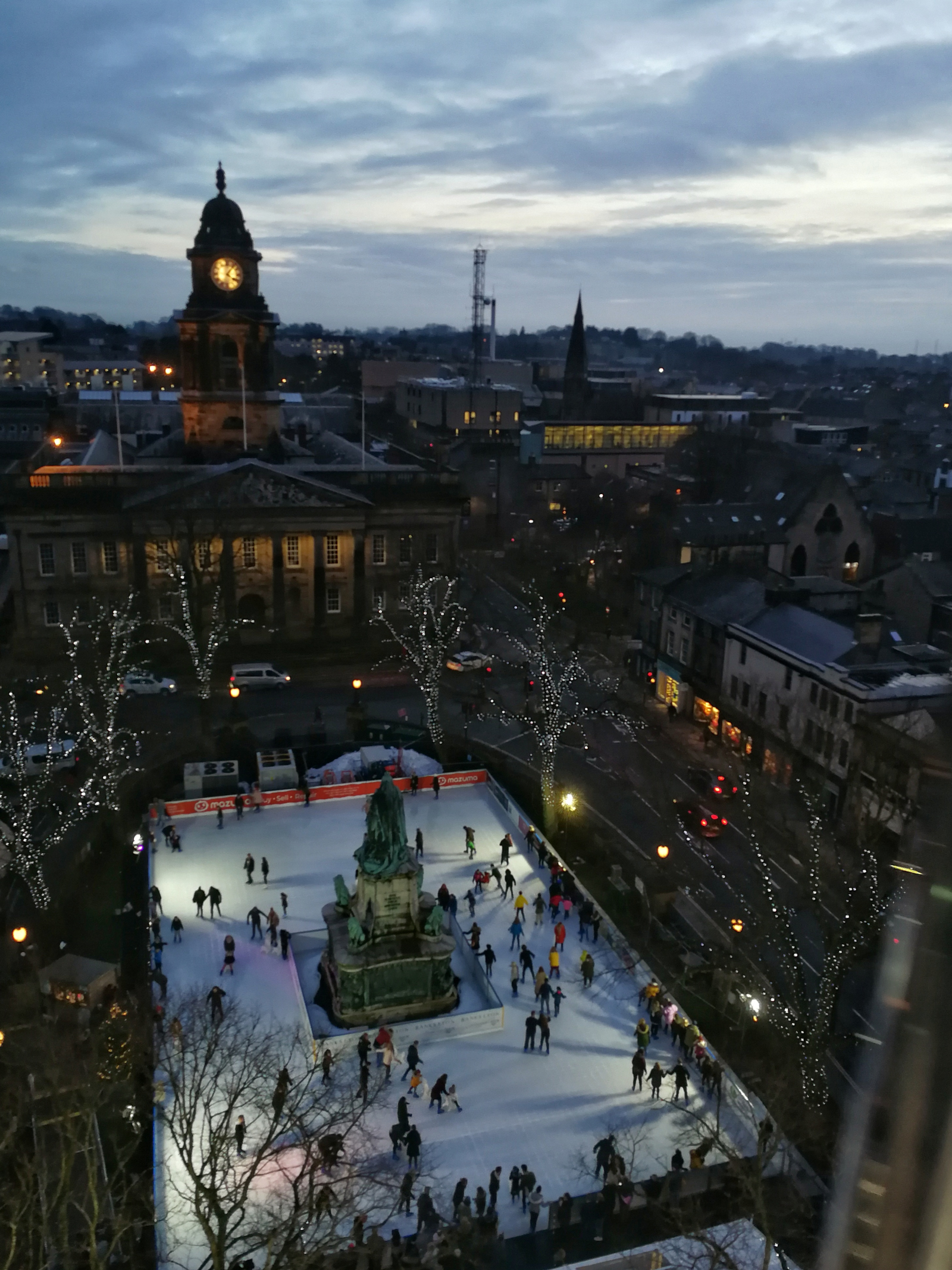 Lancaster people loved the winter skating rink and huge observation wheel in the weeks before Christmas - here’s a great view of Dalton Square and the town hall.