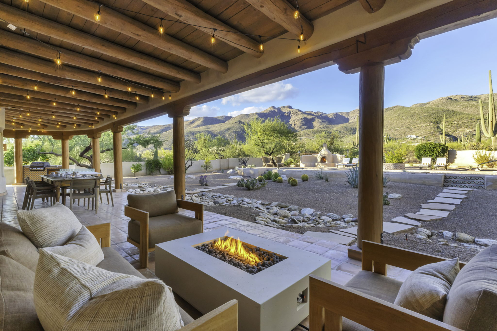 Gas Fireplace and Outdoor Living Area
