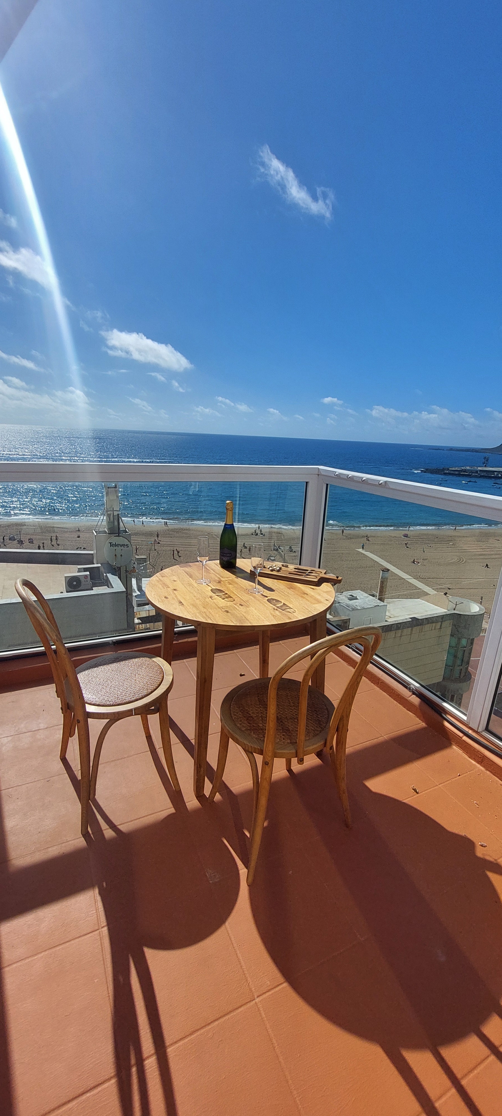 Penthouse d’une chambre avec vue sur la plage de Las Canteras