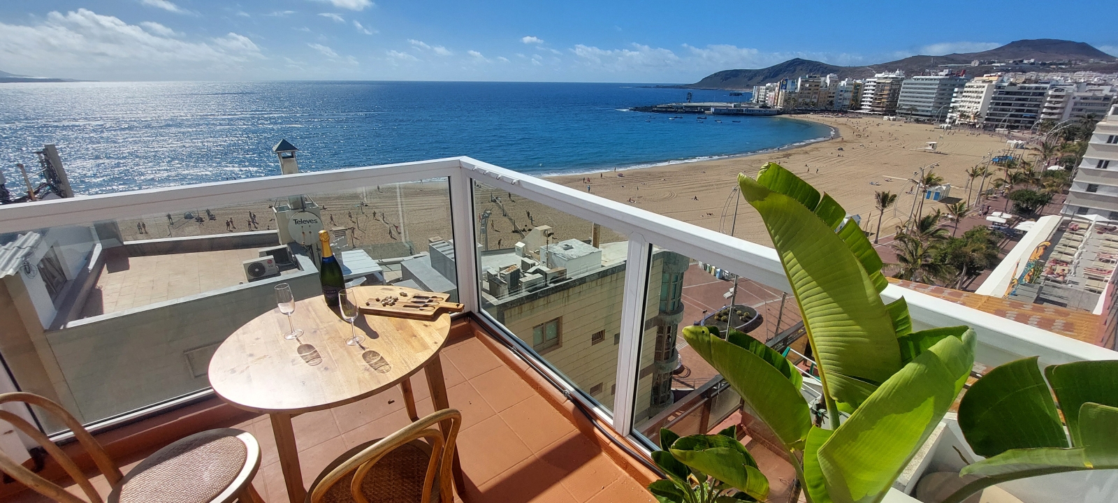 Penthouse d’une chambre avec vue sur la plage de Las Canteras