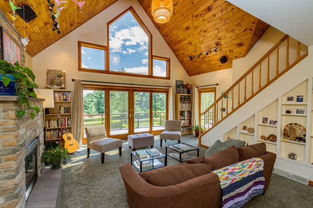 Sunny house with large deck on 2 acres, minutes from Saratoga Springs