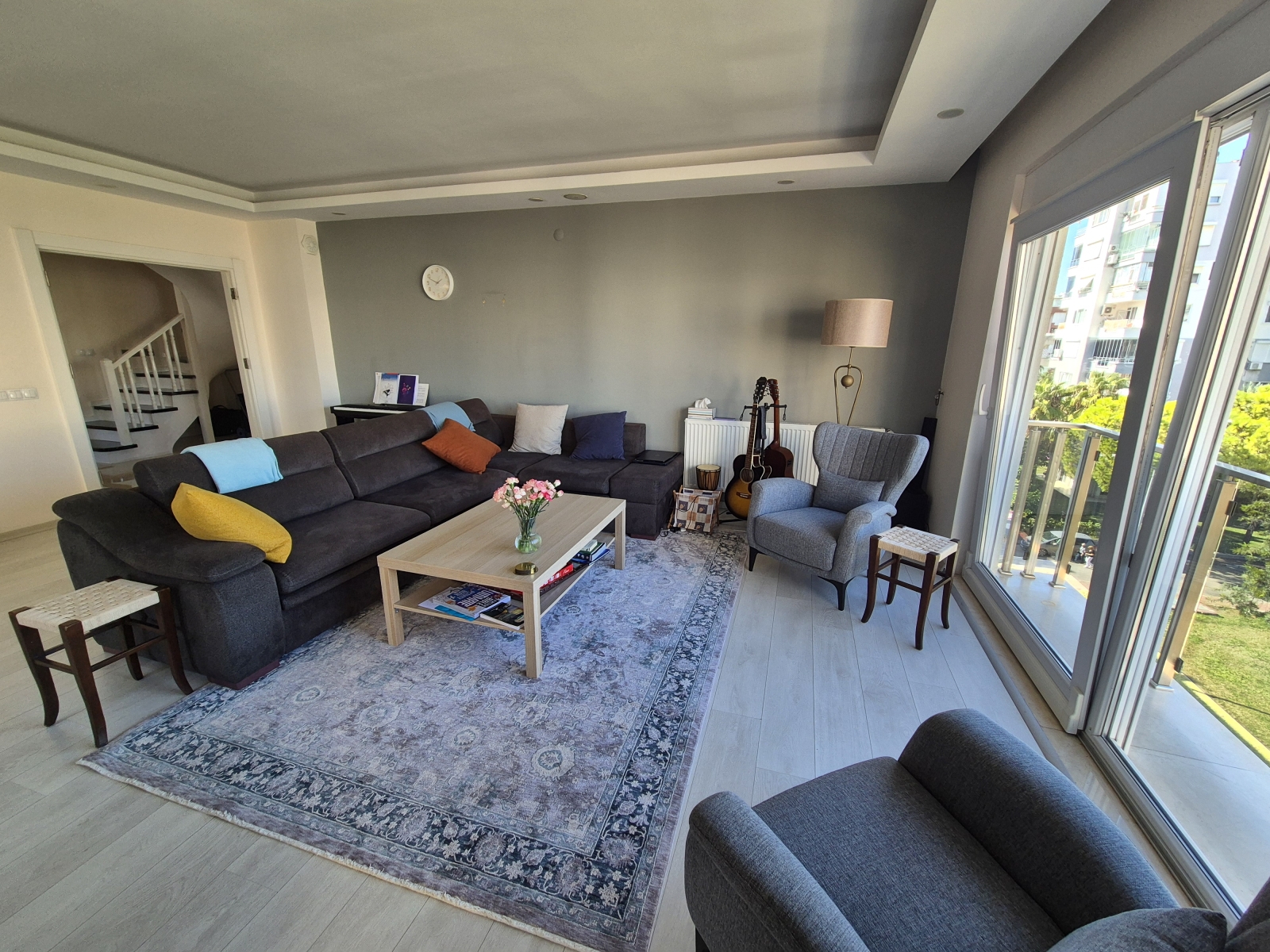 Apartamento grande no terraço de 4 quartos no centro de Antália