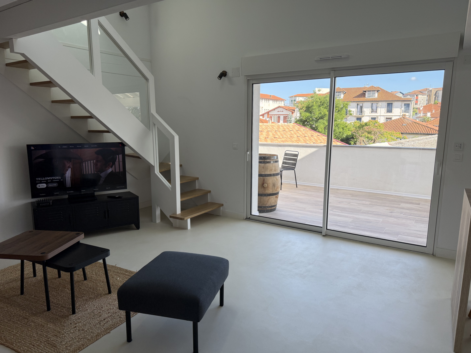 Basque Duplex Loft 85m² Hendaye - Terrace 36m² - Air conditioning - Outdoor kitchen