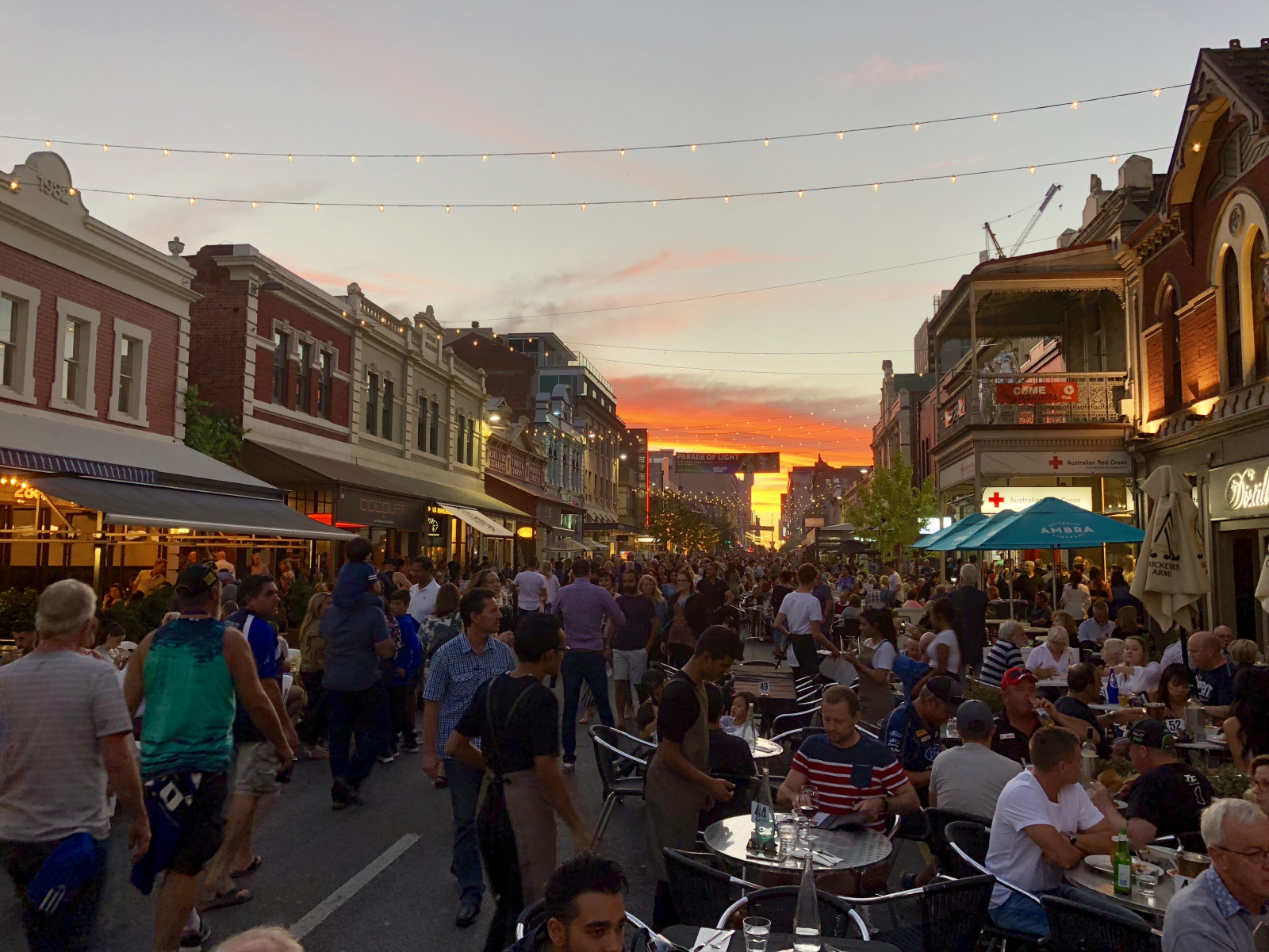 Rundle St, Adélaïde, pendant le Fringe Festival