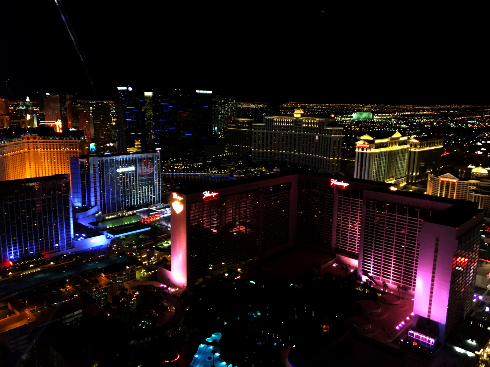 Vista dalla ruota di osservazione High Roller al Linq Hotel