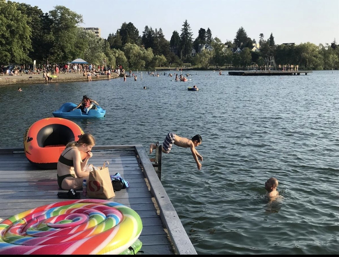 Green Lake è uno dei parchi cittadini più amati di Seattle, e questa spiaggia dista 5 minuti a piedi da casa nostra.  C'è un sentiero di 2,8 miglia per camminare e correre che circonda il lago. Inoltre, a 5-10 minuti a piedi da casa nostra, c'è il parco giochi del parco, il centro comunitario con piscina e un campo sportivo per giocare a pallavolo, softball, ecc