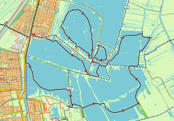 Il plassen di Reeuwijkse visto dalla mappa.