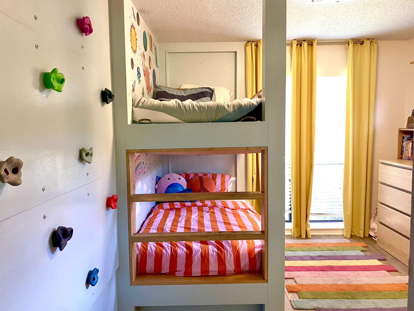 Optionele 3e slaapkamer met ingebouwd stapelbed